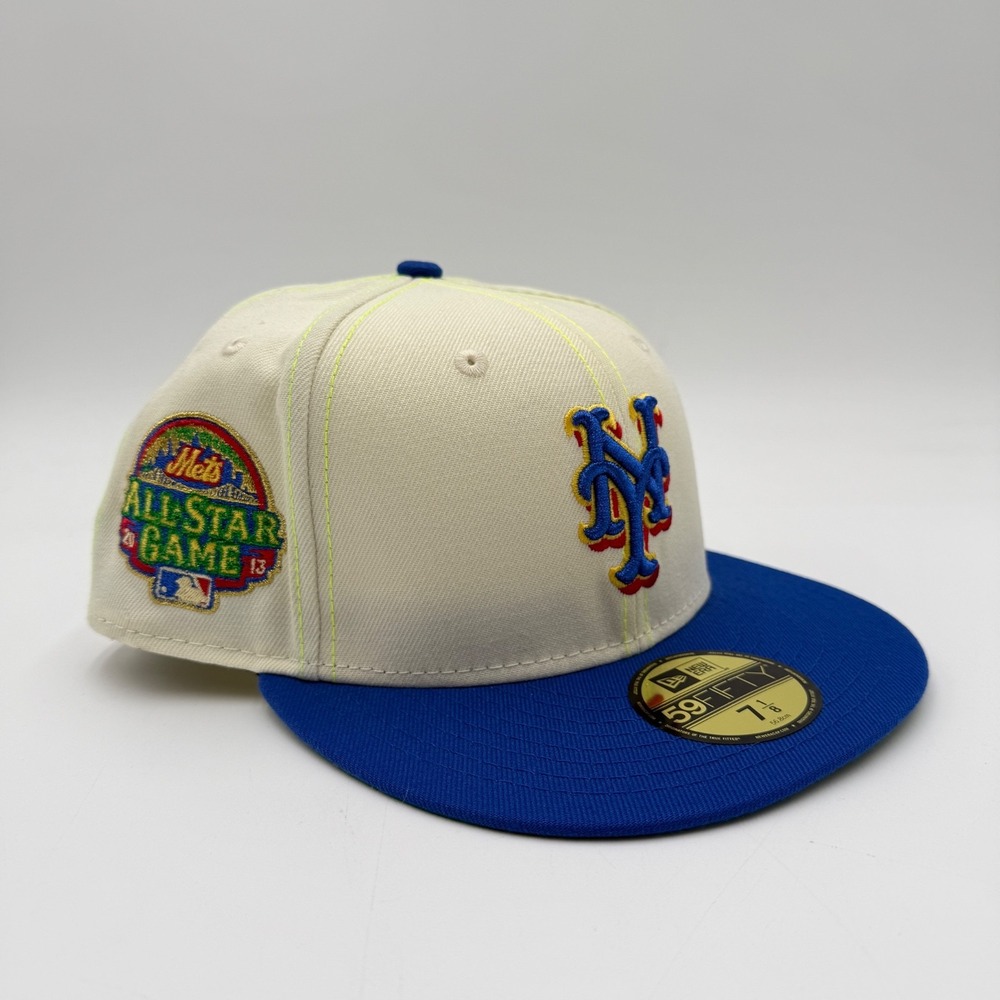 New Era New York Mets 2013 All Star Game Patch 59Fifty Fitted Cream Blue 7-1/8